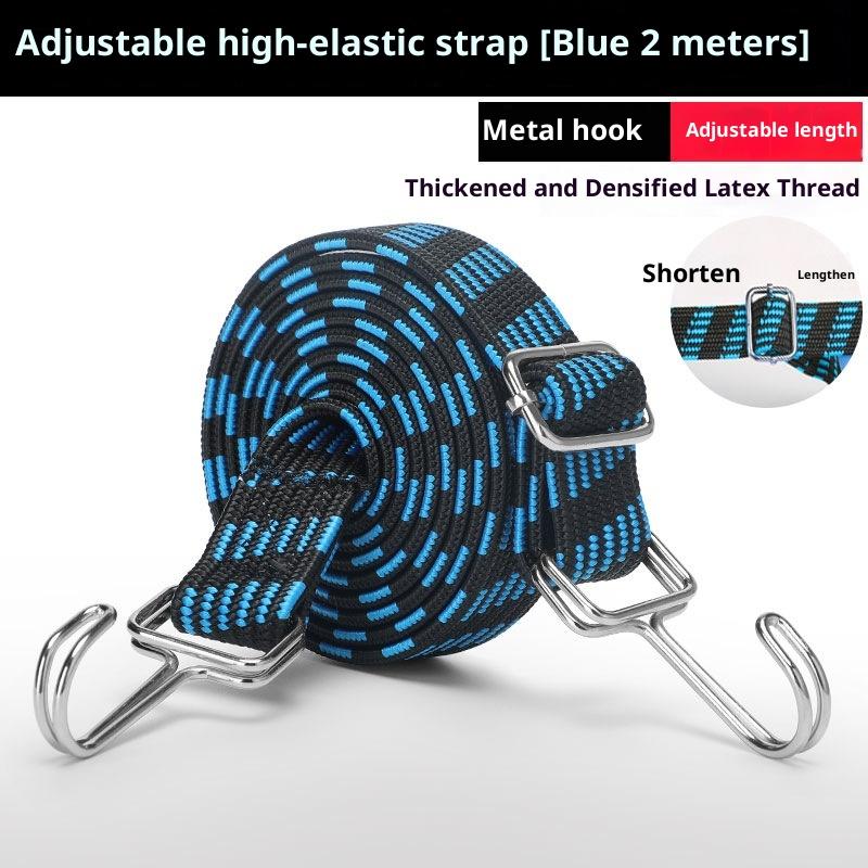 1M/2M/3M Motorcycle Elastic Rubber Luggage Rope with Cord Hooks Bike Roof Rack Strap Auto Fixed Band Tie Car Accessories
