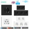 BSEED Wifi EU Socket With Normal Type-c USB Fast Charging Ports Smart Sockets Support Tuya Smart Life Alexa App Plastic Frames