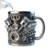 Stainless Steel Cup V6 V8 Engines Design Mug Durable & Stylish Rust-Proof Coffee Mug Perfect for Car Enthusiasts