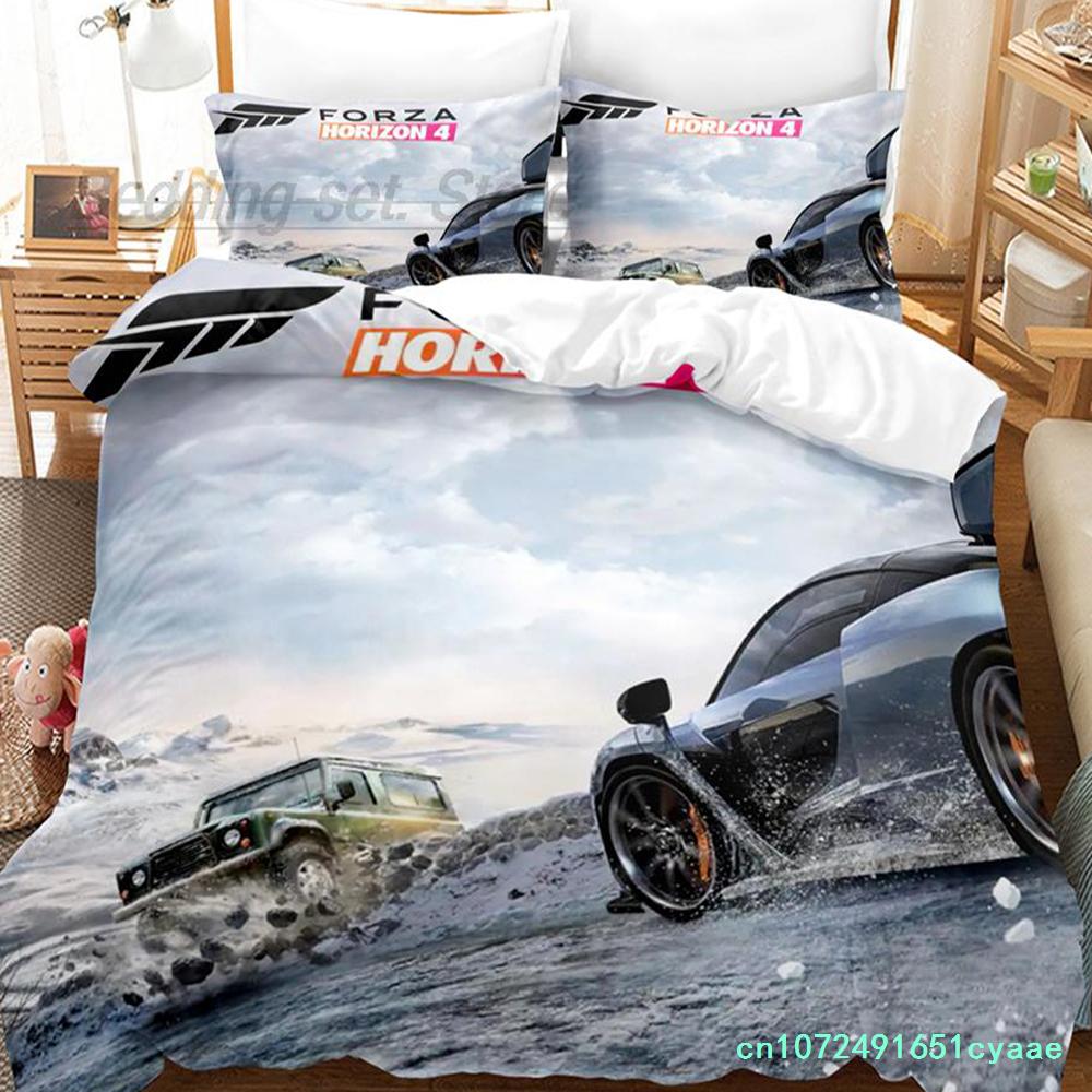 Forza Horizo Bedding Set Single Twin Full Queen King Size Bed Set Aldult Kid Bedroom Duvetcover Sets 3D Print  Sports Car