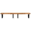 Vidaxl Wall Shelf Under Sink, Steel and Solid Acacia Wood
