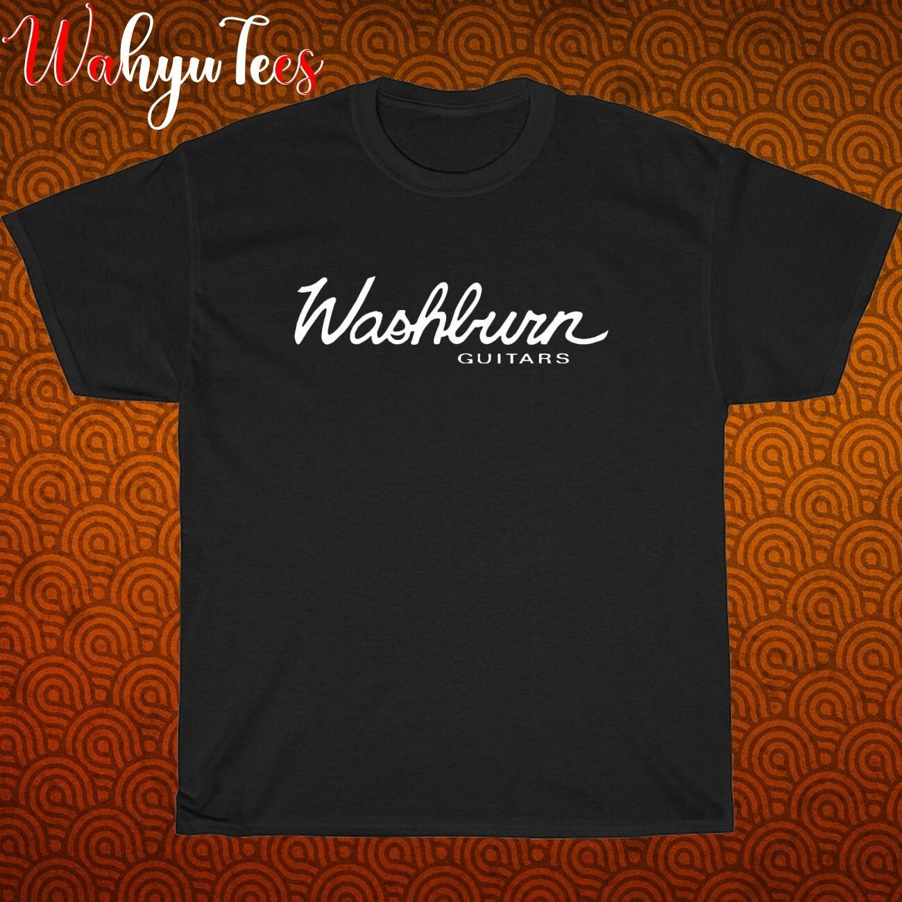 New Tee Washburn Guitar Logo Black/Grey/Navy/White Size S-5XL Unisex T-Shirt S