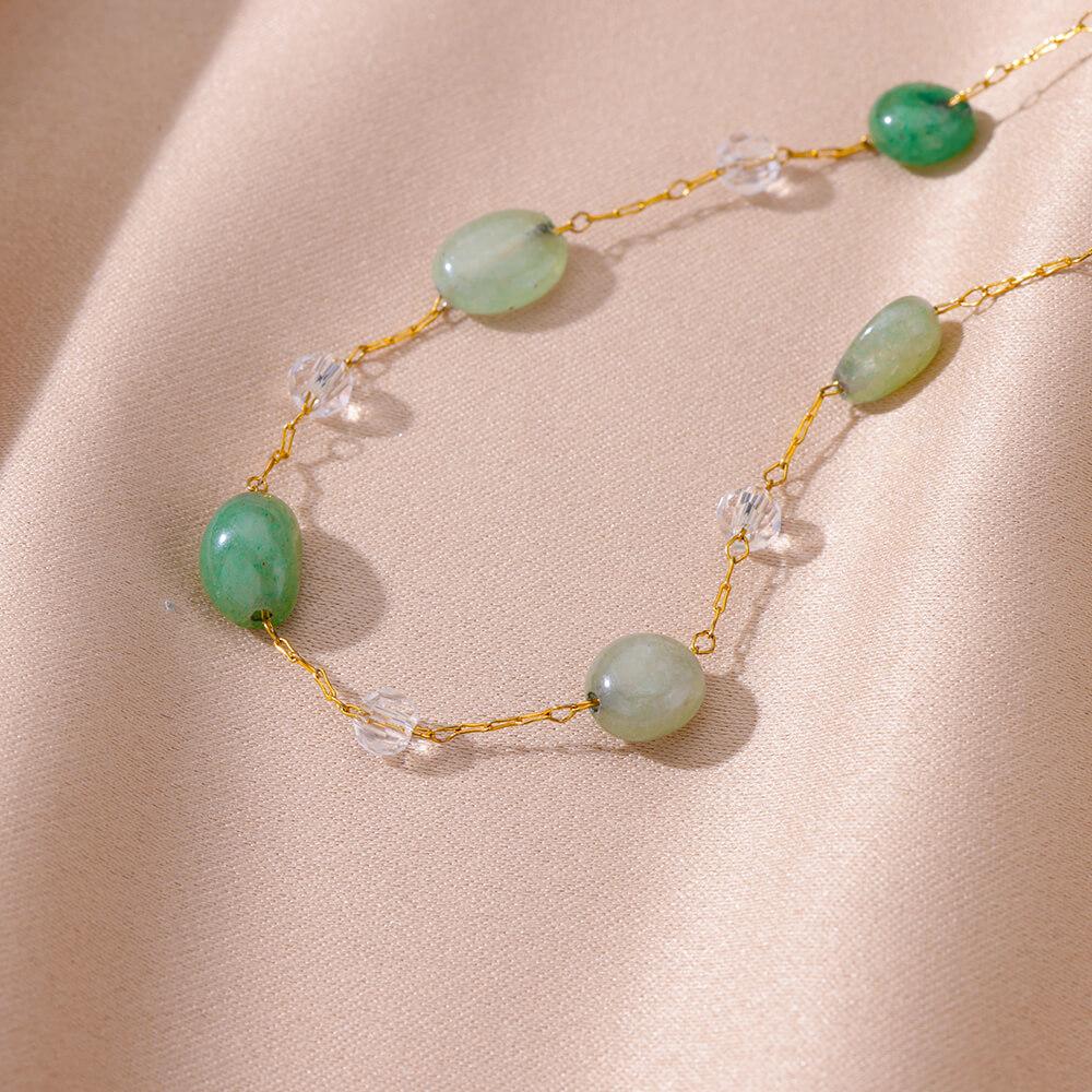 Anklets for Women Stainless Steel Stone Beaded Chain Anklet Summer Beach Accessories Boho Leg Bracelets Zircon Tobilleras Mujer