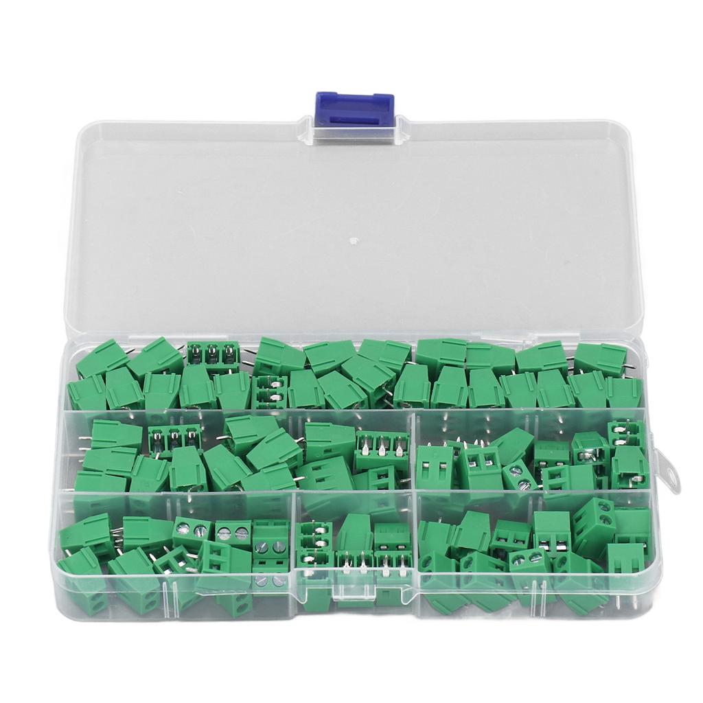 80 BUC Bloc Terminal cu Șurub Pin din Alamă Pas 5mm Montare PCB Conector Terminal de Cablare pentru Proiecte Electrice KF128 2P 3P