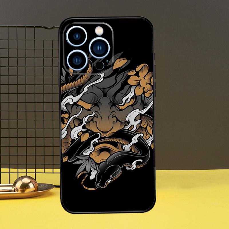 Japanese Hannya Mask Phone Case For iPhone 16 15 14 13 12 11 Pro Max X XR XS Max 7 8 Plus 12 13 Mini Back Cover