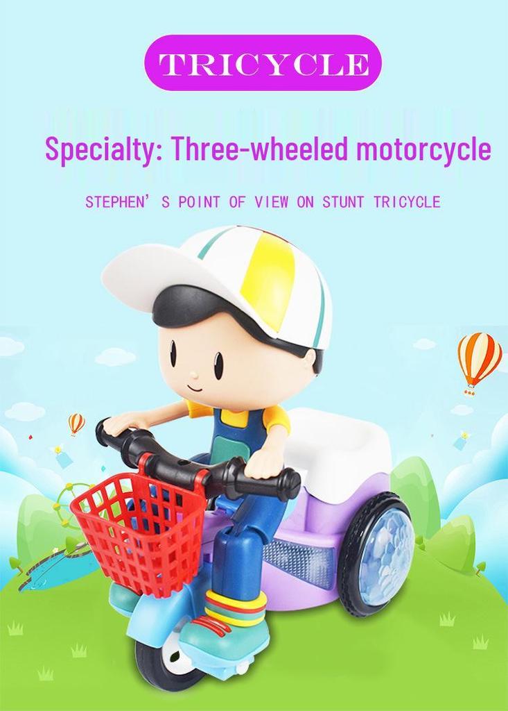 Elektrisches Kinder-Dreirad mit Pedalen, Musik und Lichtern