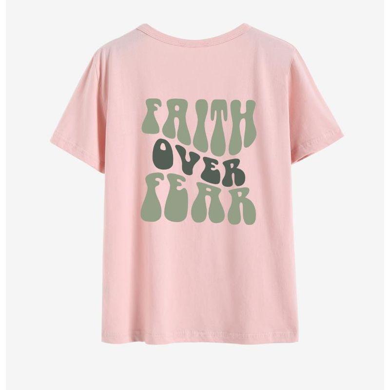 Printed Short Sleeve Loose Fitting T-shirt Print Short Sleeve Loose T-shirt