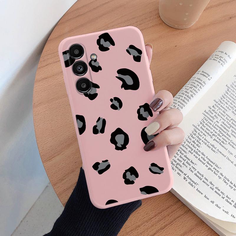 Leopard Print Phone Case For Samsung Galaxy A24 A54 A55 A34 A56 A16 4G Protection Back Cover Soft Silicone Fundas Shell Coque