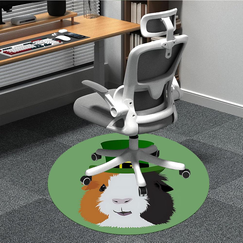 

1pc Guinea PigChair Carpet for Office, Indoor Non-Slip Washable Polyester Fiber Carpet, Mat For Office, Machine Washable 80cm