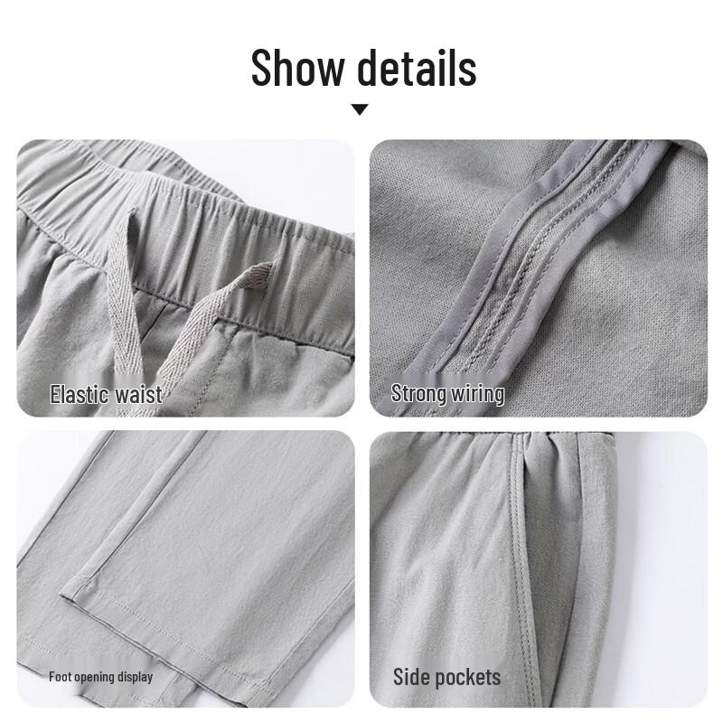 SHANSHAN Men's Spring Summer Business Casual Straight-Leg Pants