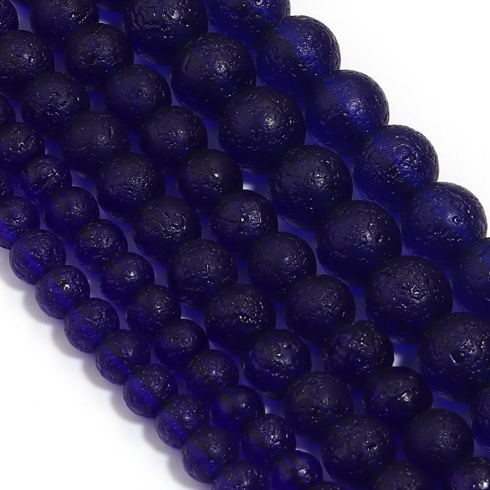 35-60pcs/lot Round Meteorite Shaped Lampwork Beads Matte Czech Glass Beads For Jewelry Making DIY Bracelet Necklace Accessories