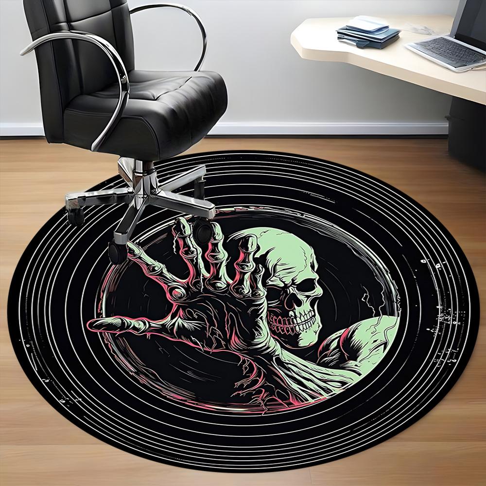 1pc Zombie Hand Office Round Area Rug, Indoor Mat Suitable ForOffice, Under Office Chairs Bedroom Living Room Home Decor, Room Deco Q111