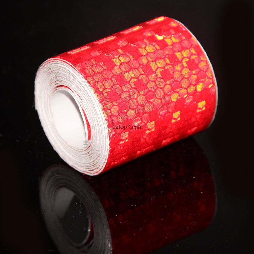 5cmX5m Reflective Tape Stickers Car Styling Shiny White Red Yellow Orange Safety Reflectors Mateiral For Automobiles Motorcycle