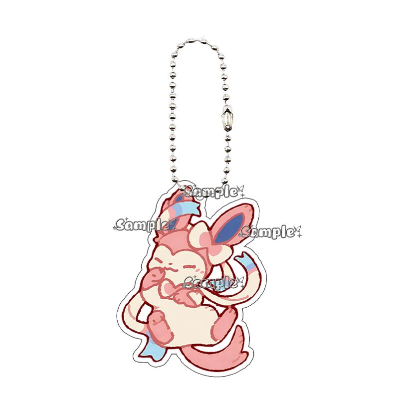 

Acrylic Cartoon Vaporeon Flareon Eevee Keychain Accessories Jewelry Anime Kawaii Espeon Characters Backpack Charm Ornaments Gift about 5cm