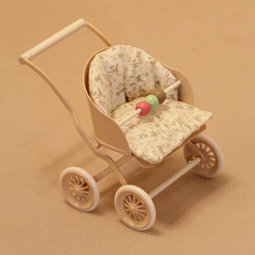 1:12 Miniature Artificial Furniture Baby Stroller Dollhouse Miniature Baby Carriage Dollhouse Furniture for  BJD OB11 Doll House