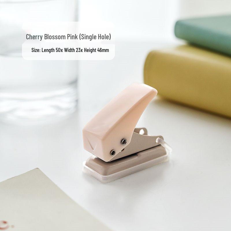 Compact Single Hole Punch for Loose Leaf Binder - Student Stationery Tool