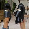 2025 New Women's Platform Flats,Round Toe Shallow Cut Slip On Solid Color Casual Shoes