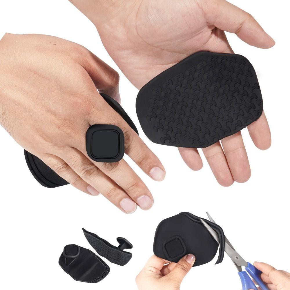 1 Pair Elastic Workout Gym Gloves Anti-slip Silicone Palm Grips Weight Lifting Grips  Weightlifting