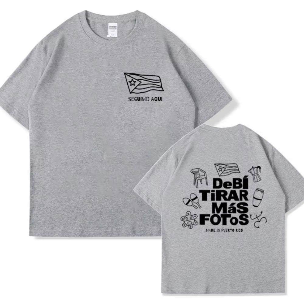 DTMF Debí Tirar Más Fotos Cartoon Frog T Shirts Men Women Bad Bunny 2025 New Album T-shirt Oversized Hip Hop Hipster Tees Male