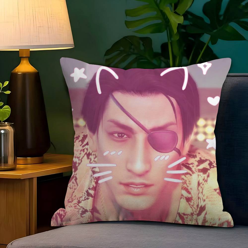 Anime Goro Majima Yakuza Meme Pillow Cushion Cover Pillowcase Living Room Sofa Home Decor