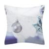 Snow Christmas Pillowcase Blue and White Printed Cushion Cover Snowflake  Tree Throw