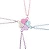 Lovecryst 4Pcs/set Fashion Lucky Four Leaf Clover Stitching Best Friend Bestie Necklace for Girls Fashion Friendship Gifts