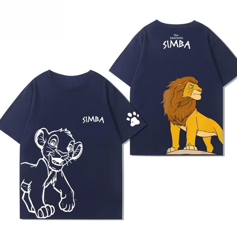 The Lion King Simba Anime Peripheral Short Sleeve ParentChild Summer American Versatile Casual Loose TShirt Top