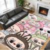 Anti‑Slip Crystal Velvet Floor Rug, Labubu Design Carpet for Indoor Living Bedroom Home Decoration