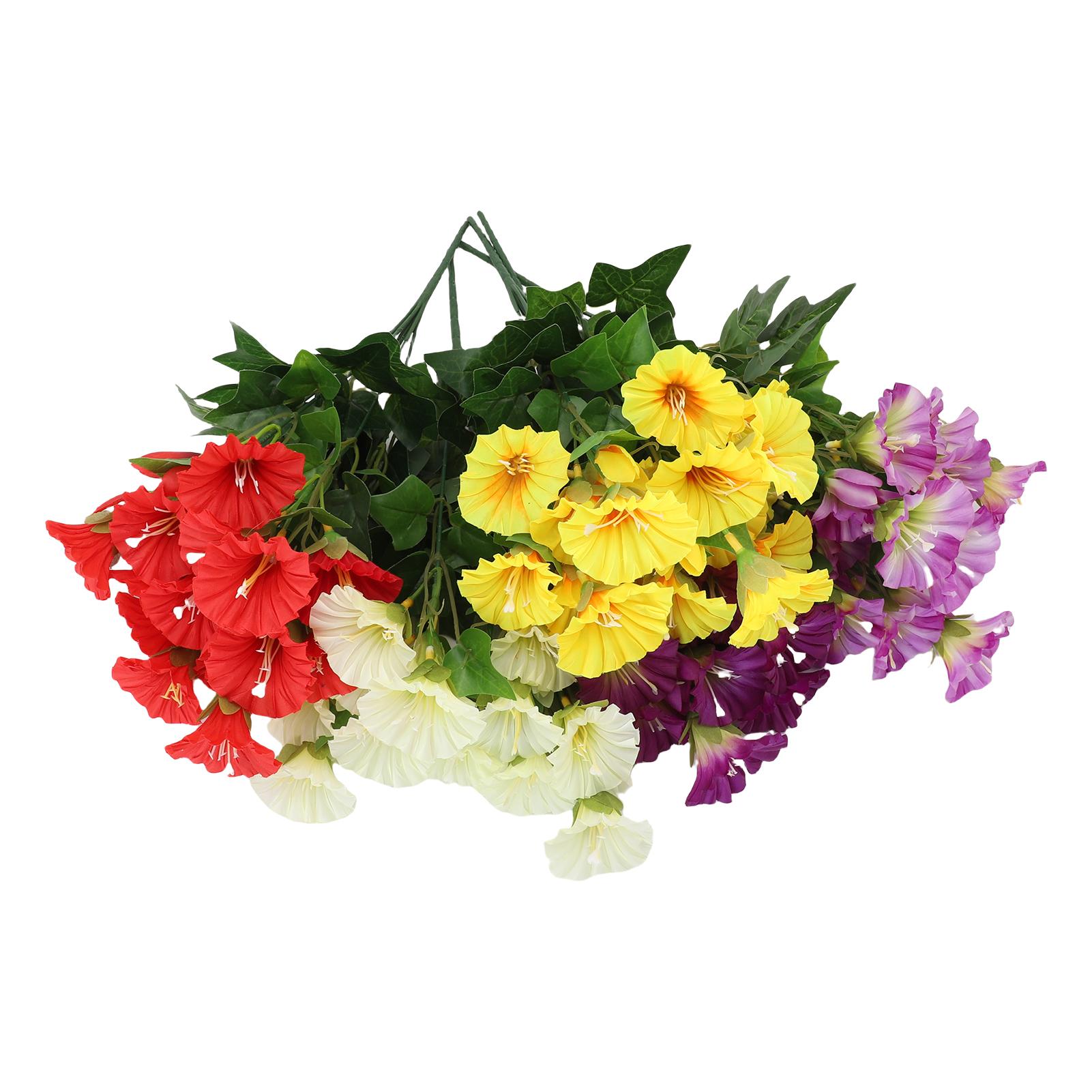 5 шт. Имитация цветов 5 цветов Невыцветающий шелк Искусственная ипомея для украшения дома, улицы, сада