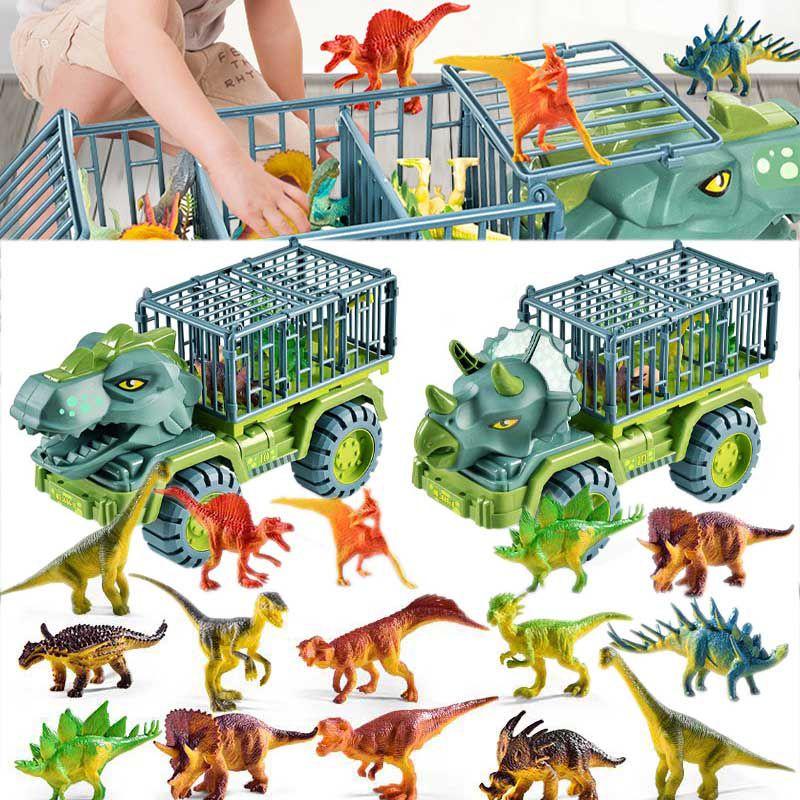 Dinosaur Triceratops Trucks Tyrannosaurus Figure Monster Excavators Engineering