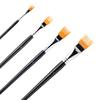 4Pcs Artist Art Brush Multipurpose Flat Tip  Watercolor Brush For Chinese Inks Wash Painting Detailing Blending Work