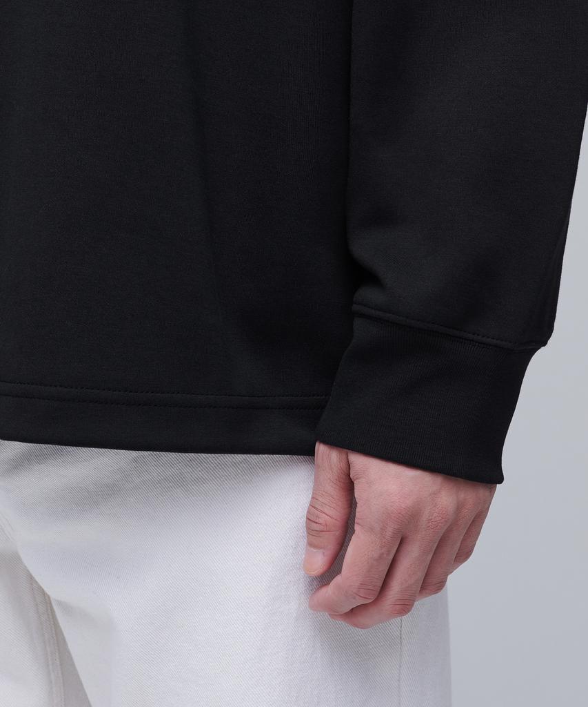 Musinsa Standard Flat Terry Oversized String Sweatshirt [Black]
