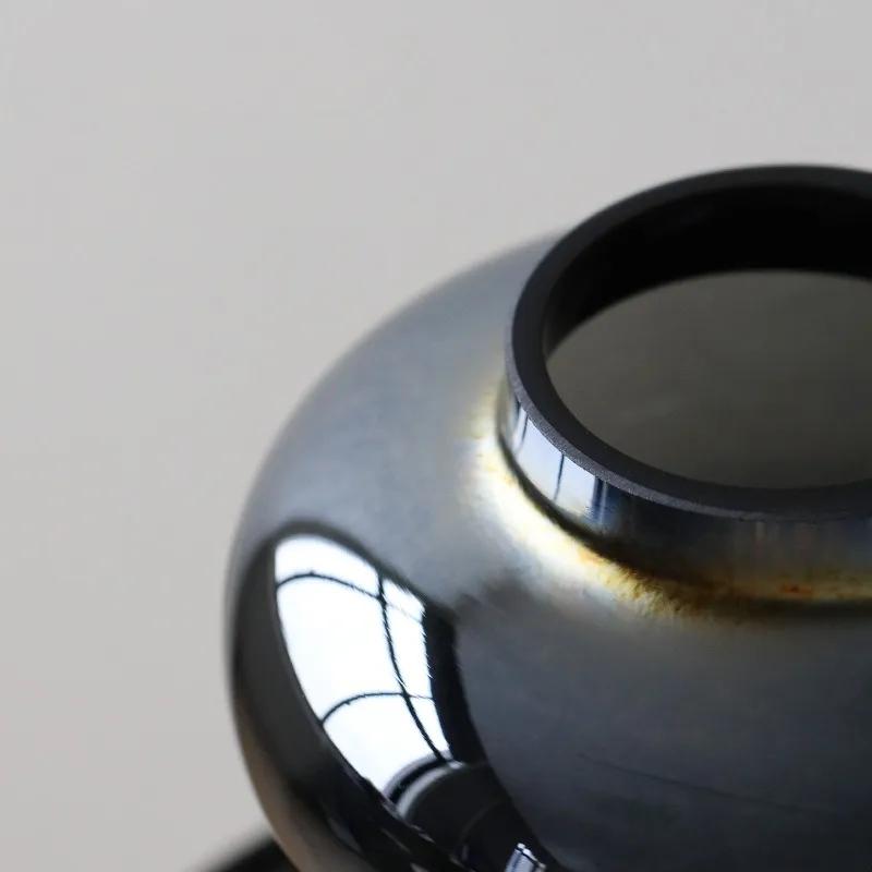 Nieuwste Chinese Stijl Beste Marmeren Glazen Vaas Ornamenten Thuisgebruik Modelkamer Ontwerper High-end Bloemenvaas Duurzaam Duurzaam