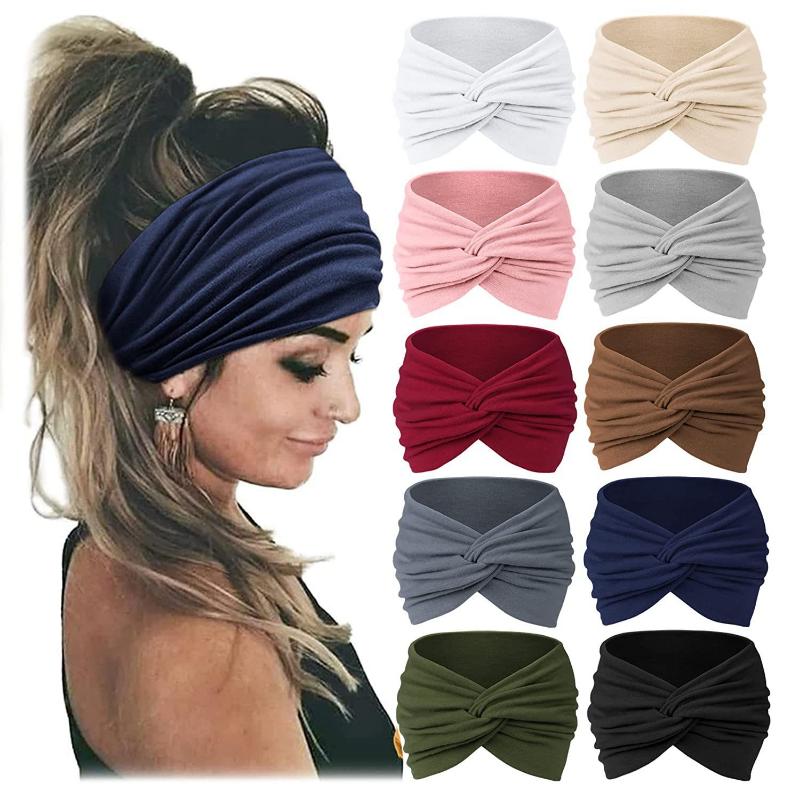 Fascia Allargata da Donna Fascia Elastica da Yoga Fascia da Corsa Fascia Sportiva Assorbi-Sudore
