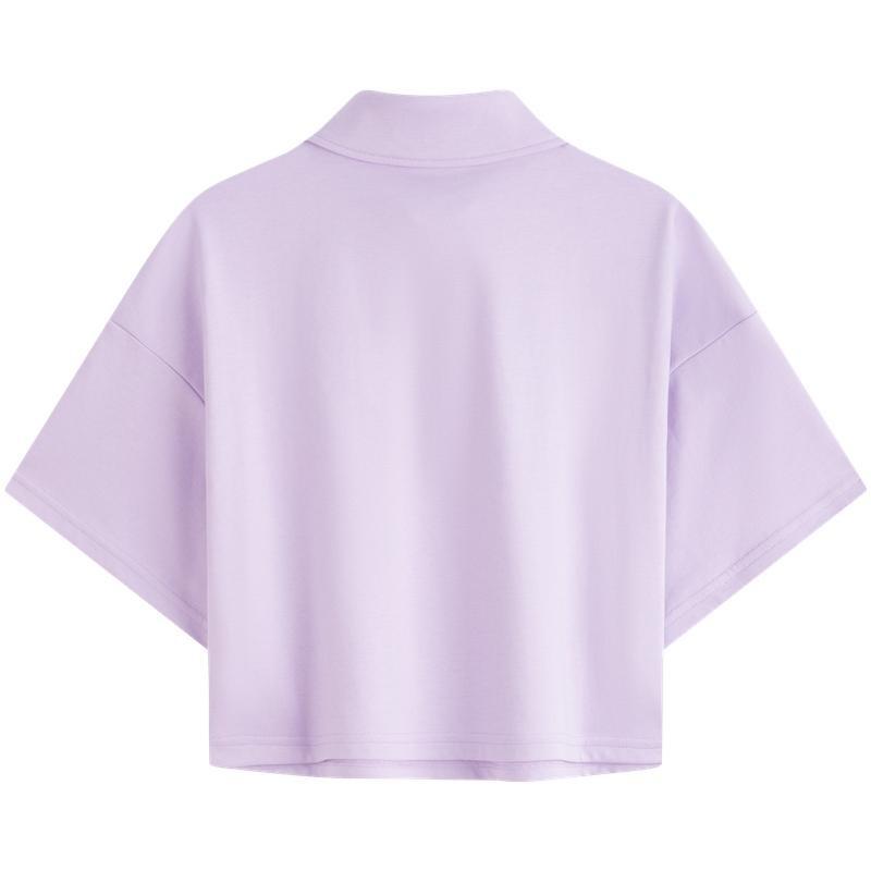 Calvin Klein Cool Feel American Sporty Casual Half-Zip Collared Outdoor Cropped Sweatshirt Women J223904