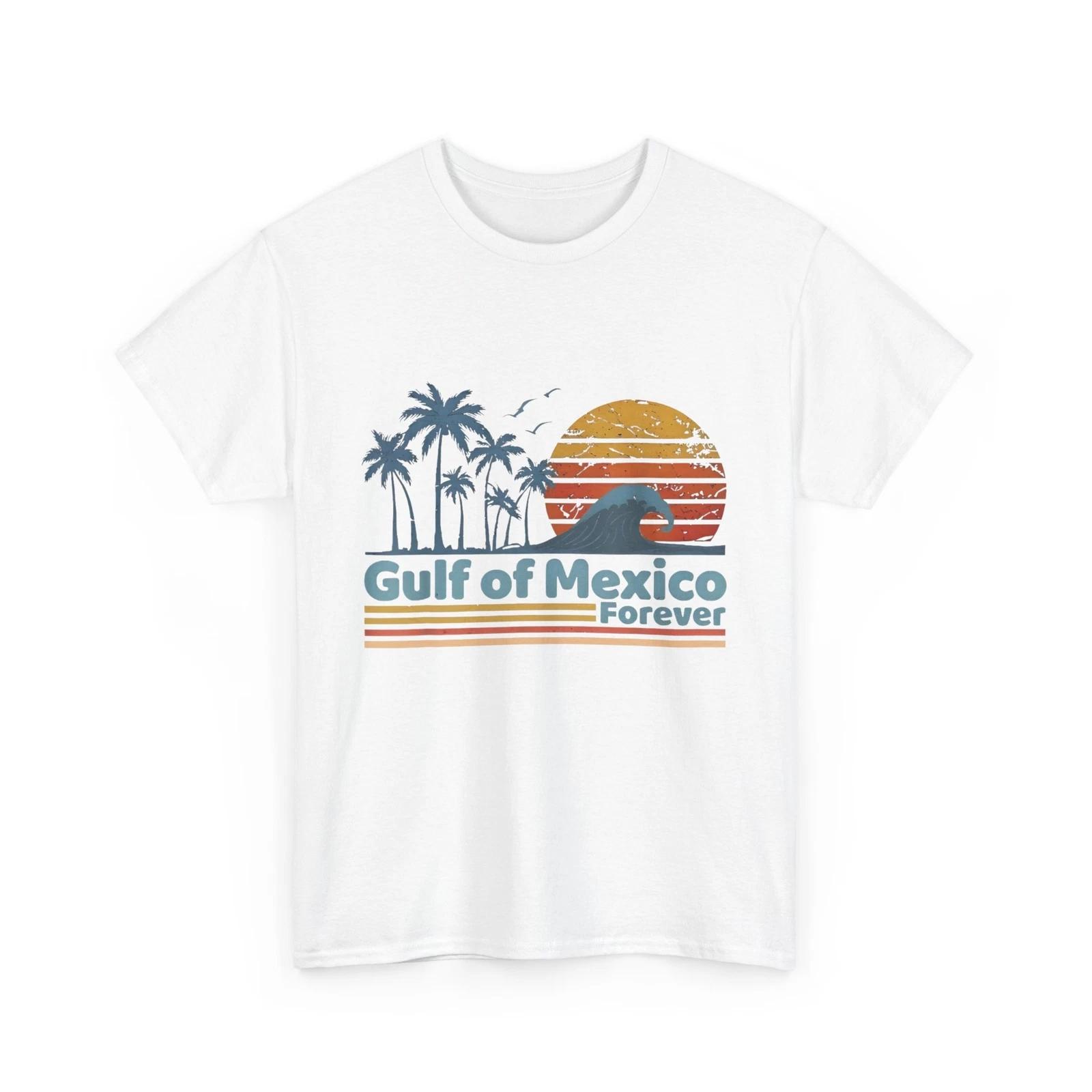 Gulf of Mexico Forever Shirt, Beach Lovers Palm Trees Sunset Vintage Shirt L