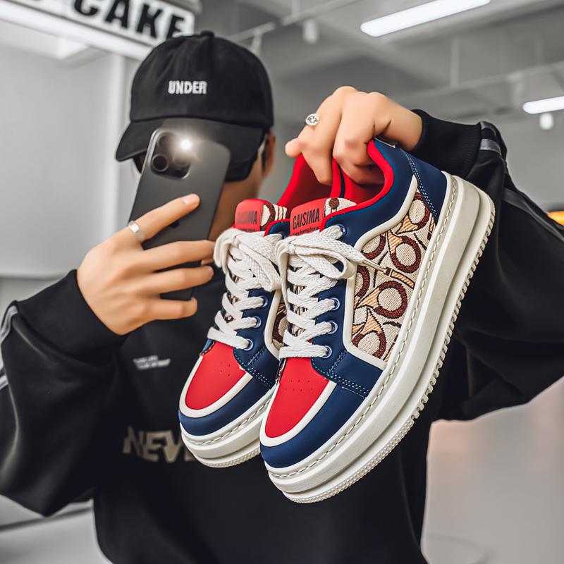 

Новые мужские классические модные низкие кроссовки для скейтбординга на толстой подошве, удобные кроссовки для баскетбола на мягкой подошве 44 синий