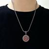 S925 Sterling Silver Mountain Ghost Cinnabar Coin Pendant for Men & Women - Taoist Niche Design