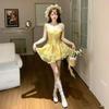French Inspired Slimming Spaghetti Strap Mini Dress