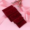 Dust Protect Portable Soft Velvet Gift Jewelry Bag Snap Button Packaging Bag Necklace Earrings Bracelet Ring Storage Pouch