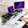 Monitor Stand for 2 Monitors Long Monitor Riser with USB Ports Wood Desktop Computer Riser Monitor Shelf Holder Stand