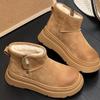 Snow Boots, Women's Cotton Shoes, Padded New Style, Retro Short Boots, Thick-soled Shoes