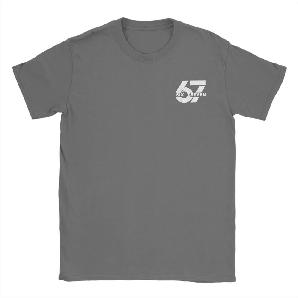 Vintage Six Seven 6 7 Meme TShirts for Unisex Women Crew Neck Cotton T Shirt Short Sleeve Tees Printed Merch