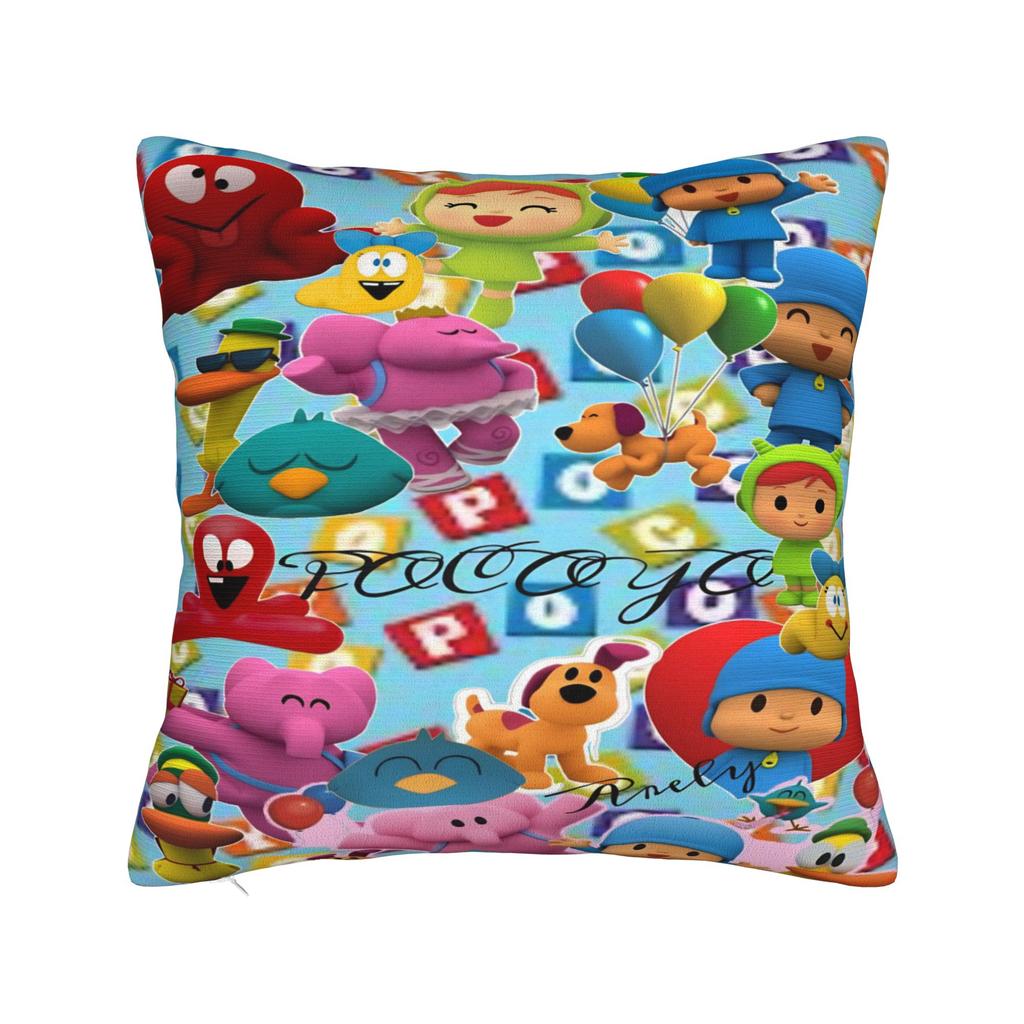 Modny Samochód Pocoyo kreskówka komedia dekoracja poszewka na poduszkę Merch Pokrowiec na poduszkę z zamkiem błyskawicznym wiele rozmiarów
