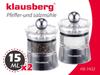 KLAUSBERG KB-7432 PEPPER AND SALT GRINDER SET