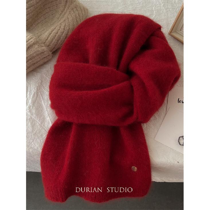 Nouă eșarfă din lână tricotată din cașmir pentru femei, cupluri, nouă eșarfă versatilă de culoare solidă iarnă