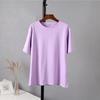 Hirsionsan Basic Cotton T Shirt Women Summer New Loose Solid Tees 19 Colors Casual Loose T Shirt Female Oversized O Neck Female Tops