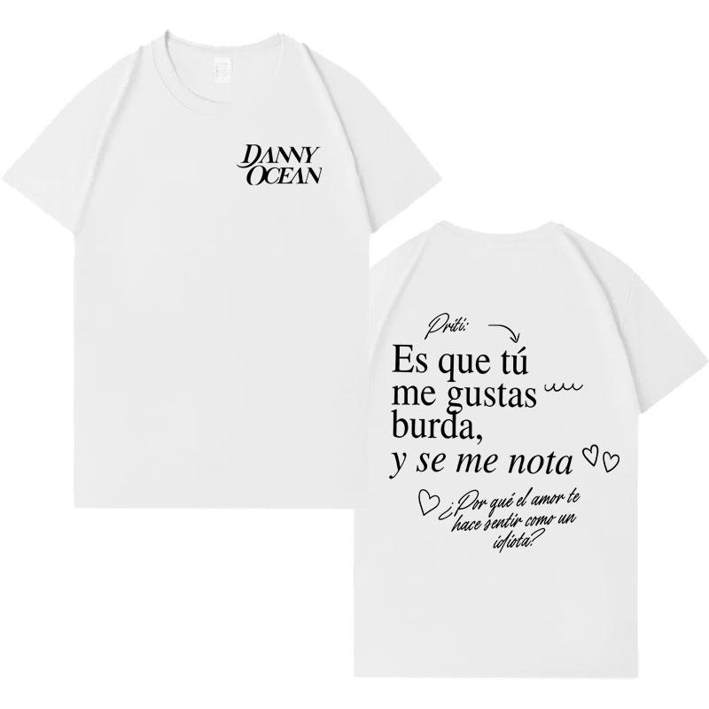 2025 Rapper Danny Ocean Reflexa Album High Quality Streetwear Pop Double Sided Graphic TShirts Mens Crewneck Y2K Tshirt Unisex