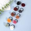 10Pcs Sweet Flower Elastic Hair Bands Camellia Floral Hair Ties Cute High Elasticity Scrunchies Girls Kids Children Accessories