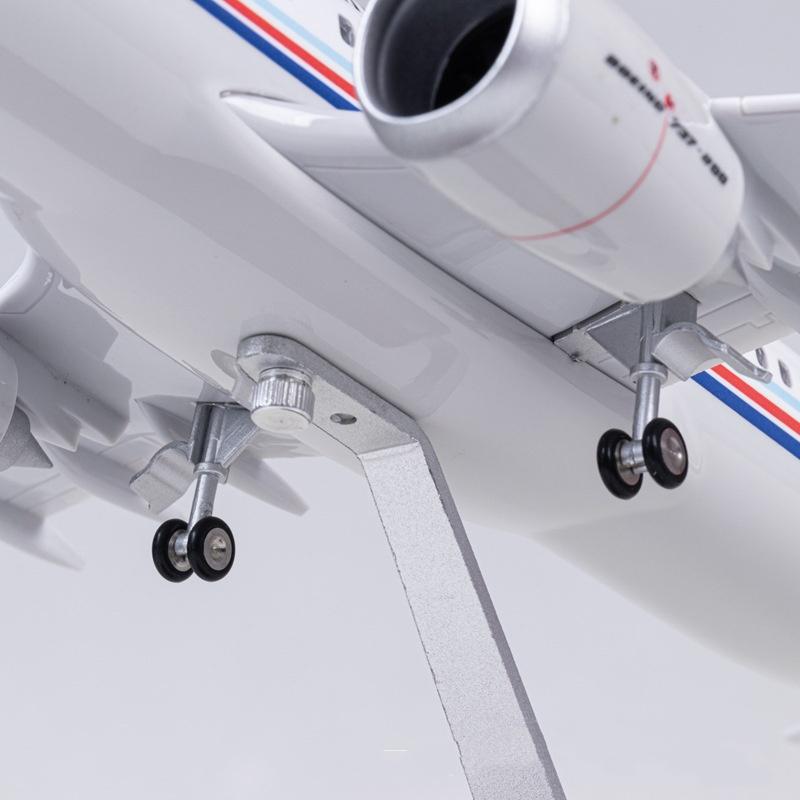 47cm Miniature Airplane For China Air Force B737 Collectible Aircraft Resin Toy Planes Boys Kids Collected Gift